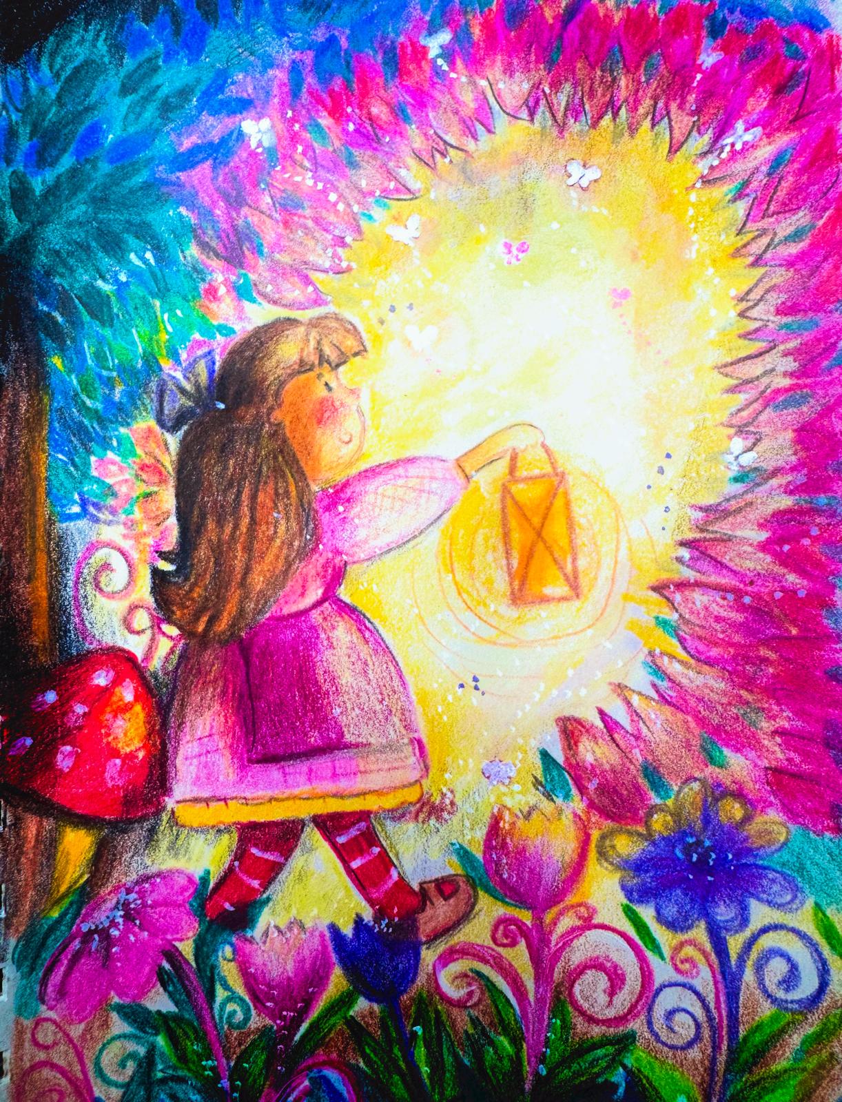 Lantern Girl original artwork