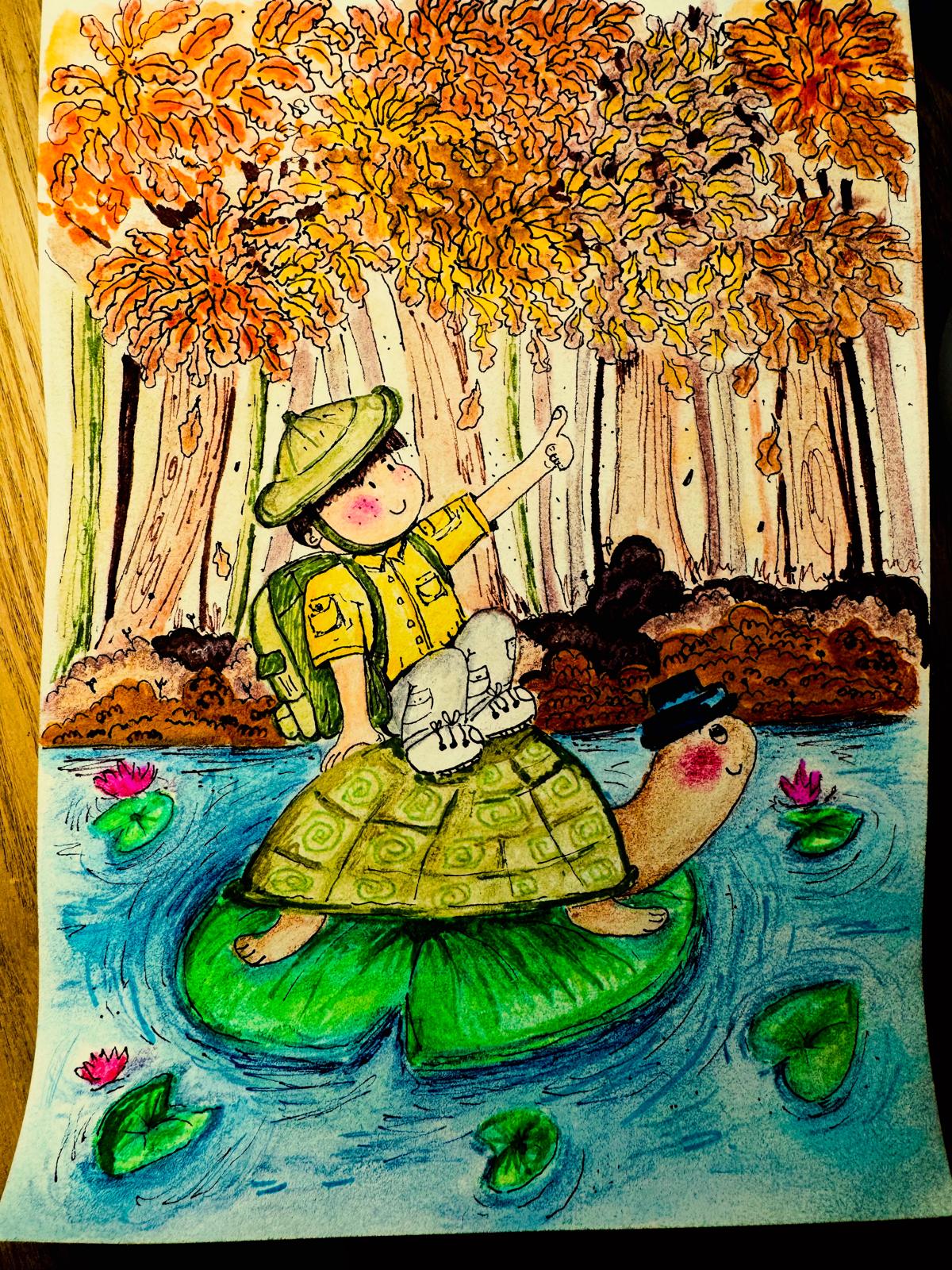 Turtle Pond original artwork