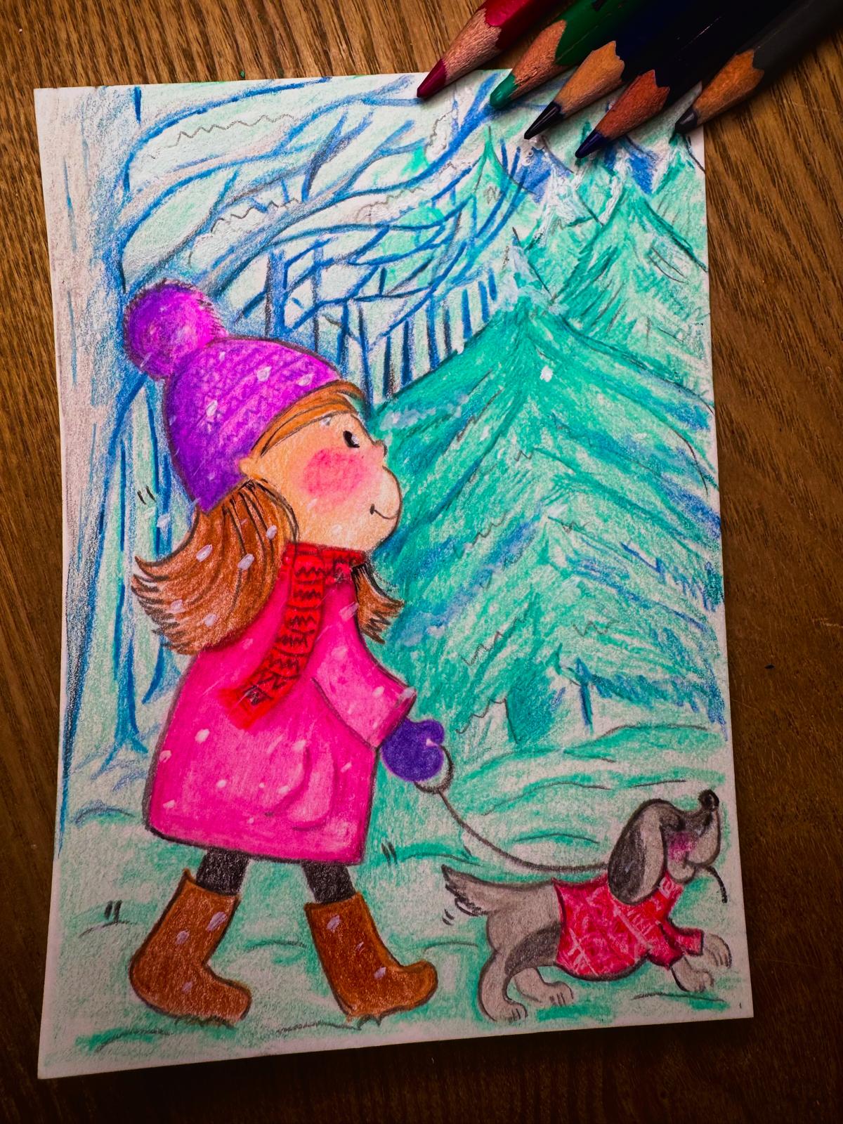 Winter Walk original artwork