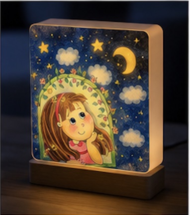 Stargazing Girl Night Light